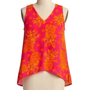 Escapada Tank Top Size M Pineapple Coastalcore Resortwear Vacation Clean‎ Girl